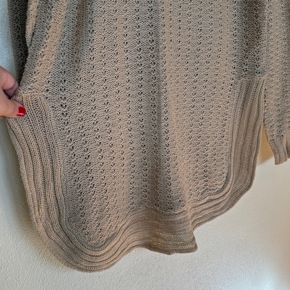 Caren Sport Women’s Light Brown Waffle Knit Sweater Size 1X Fall Cozy - Picture 5 of 10